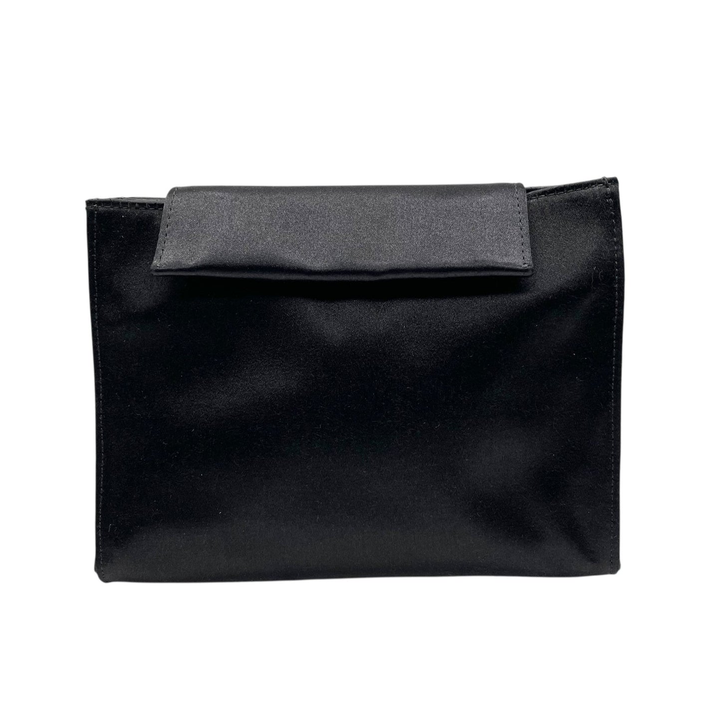 【未使用級】PRADA プラダ ポーチ アクセサリーポーチ ミニクラッチ ナイロン ブラック 三角ロゴ トライアングルロゴ ギャランティカード付き レディース C3