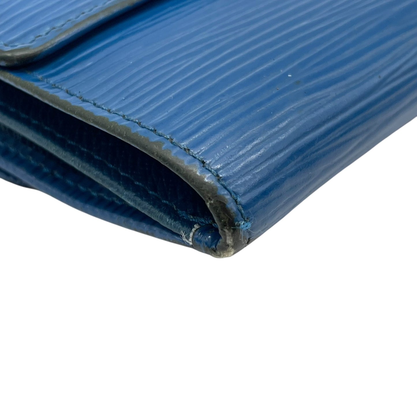 LOUIS VUITTON ルイヴィトン 三つ折り財布 エピ ポルトモネ ビエ カルト クレディ M63485 青 ブルー レザー M4