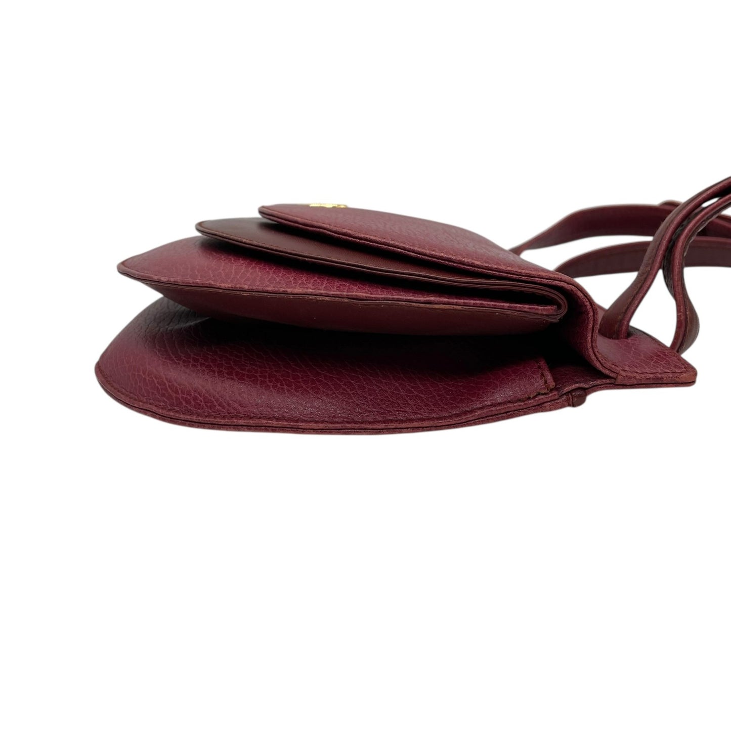 Cartier カルティエ マストライン ショルダーバッグ 赤 ボルドー ワインレッド レザー 本革 ゴールド金具 斜め掛け可 フラップ開閉 2Cモチーフ レディース C6