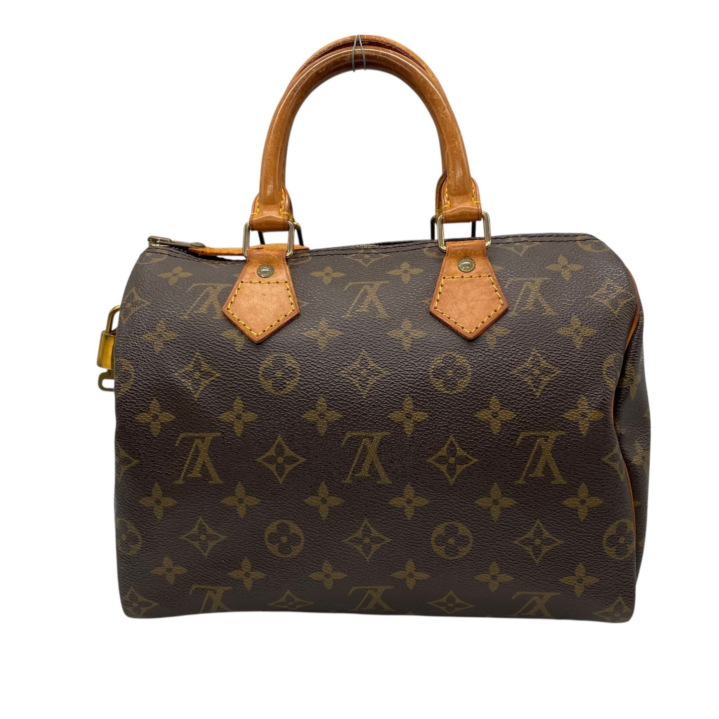 Authentic Louis Vuitton Speedy 25 Monogram Mini Boston Bag Brown Leather M41109
