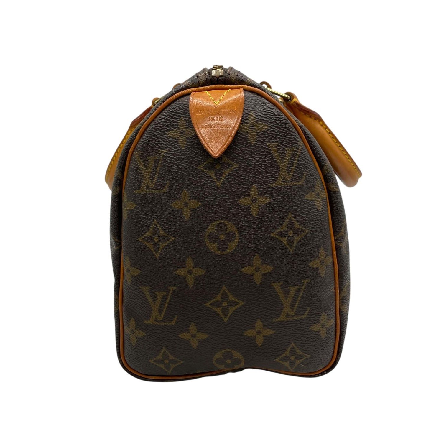 Authentic Louis Vuitton Speedy 25 Monogram Mini Boston Bag Brown Leather M41109