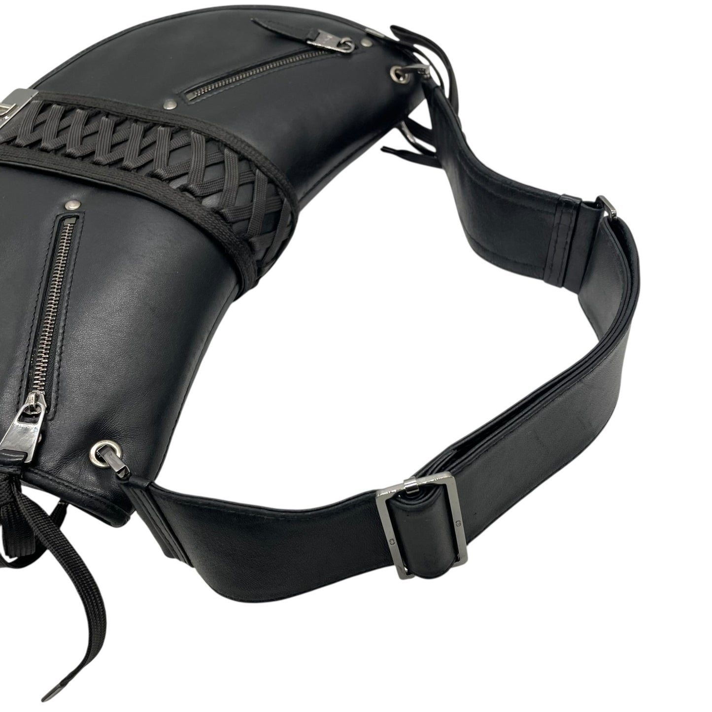 Christian Dior クリスチャンディオール ショルダーバッグ レザー ブラック【中古】 レディース