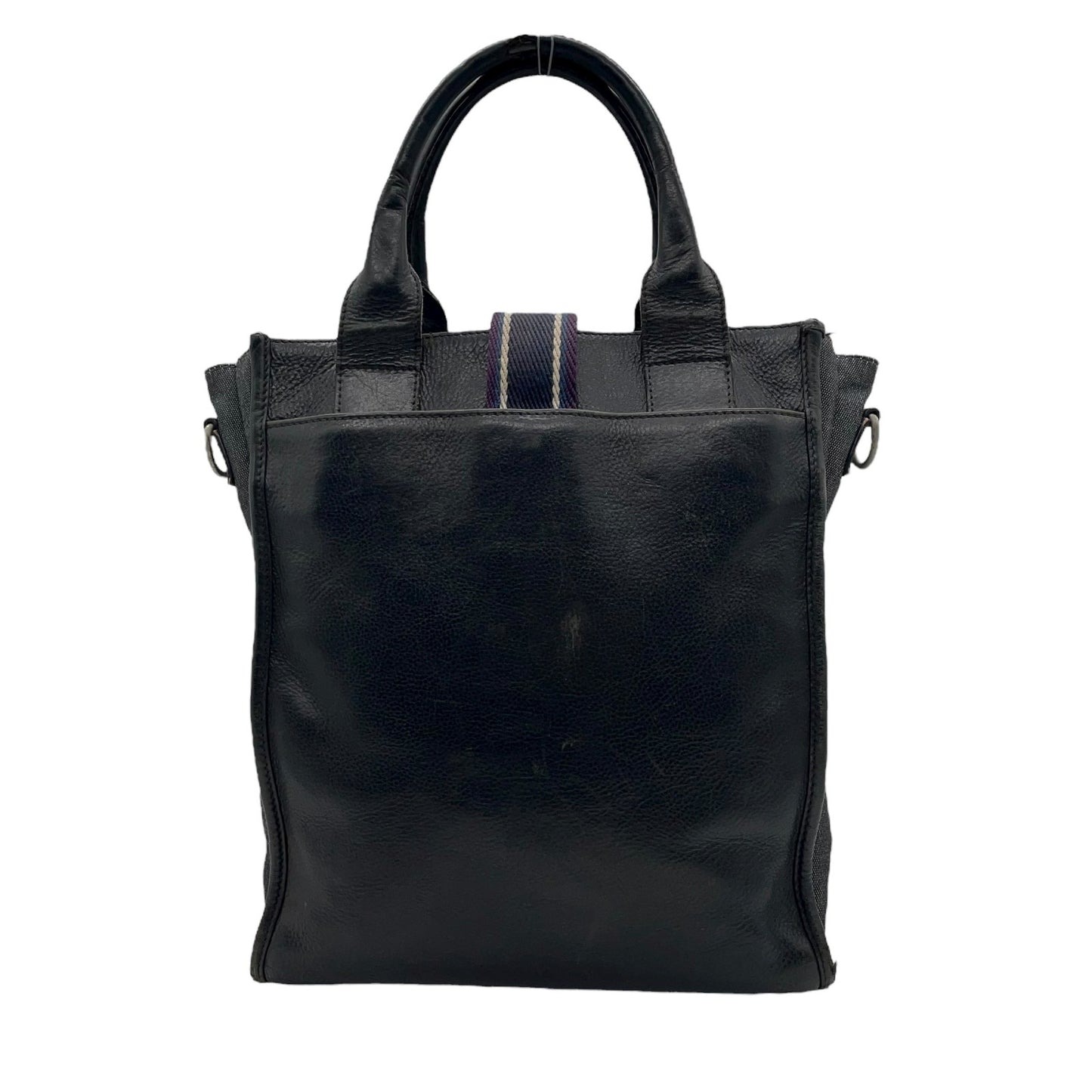 ハンティングワールド HUNTING WORLD トートバッグ ハンドバッグ レザー×キャンバス 黒 ブラック メンズ S68