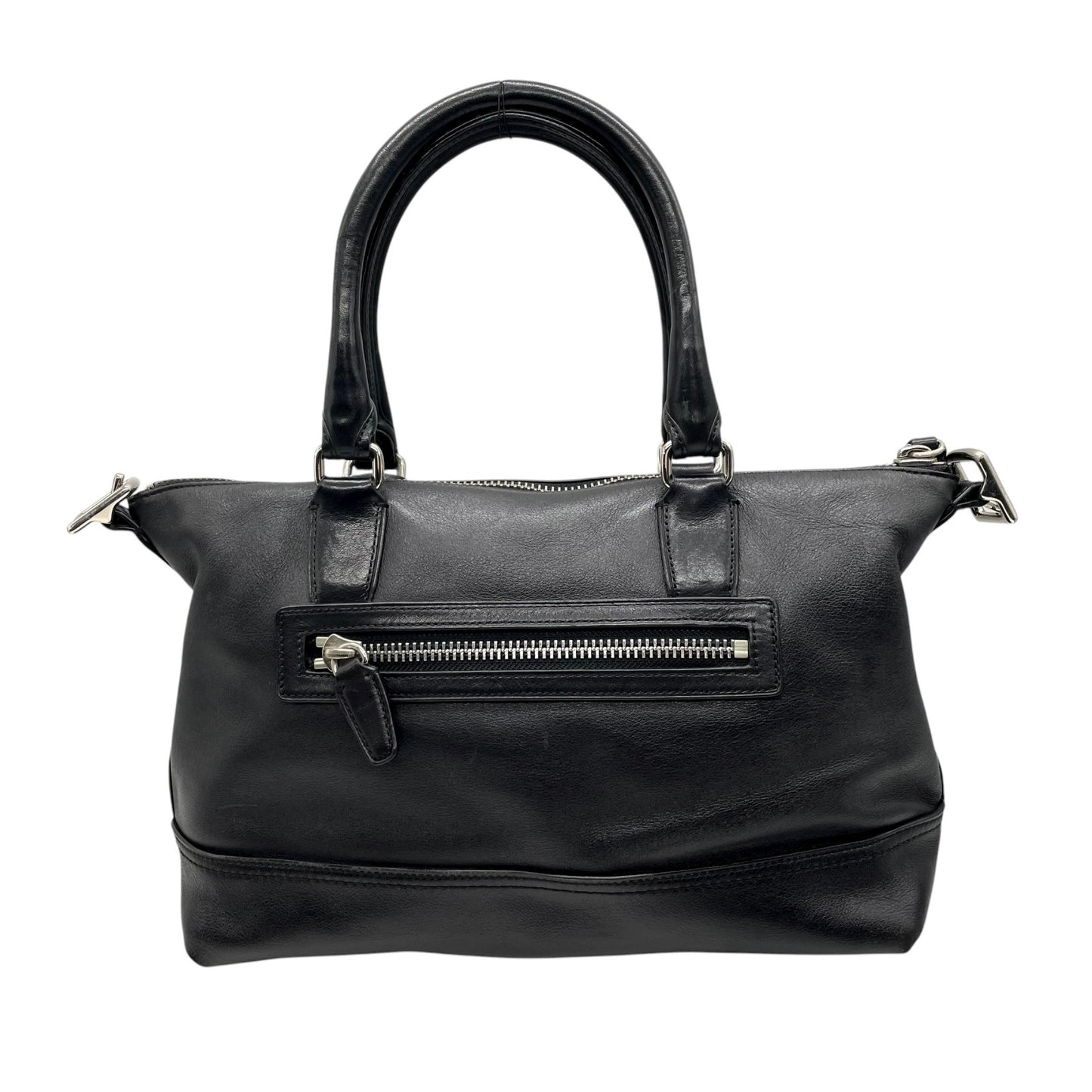 COACH コーチ 2WAYショルダーバッグ ハンドバッグ トートバッグ レザー タッセルチャーム付き ブラック 黒 S90