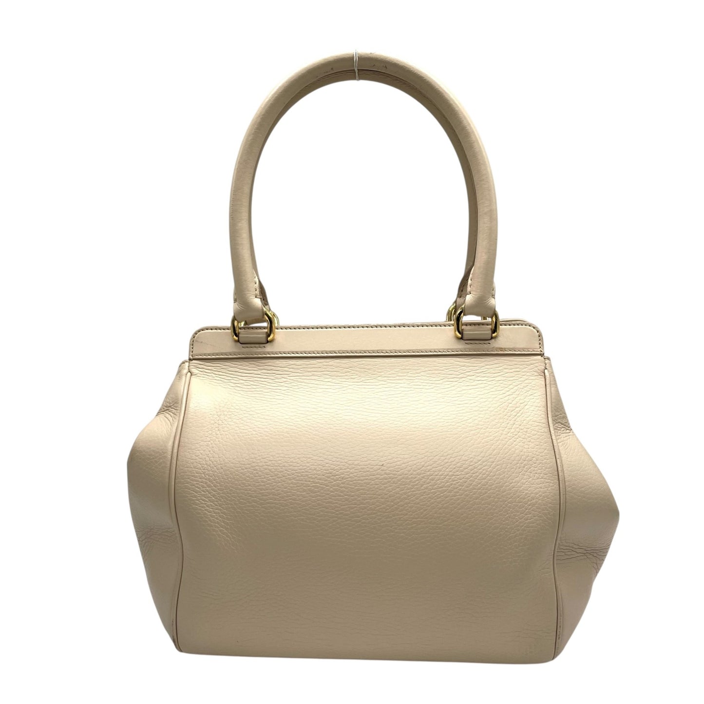 ドルチェ＆ガッバーナ Dolce&Gabbana ハンドバッグ SICILY シシリー ピンクベージュ レザー 肩掛け可 ゴールド金具 メダルタグ D&G ドルガバ ギャランティカード付き レディース D