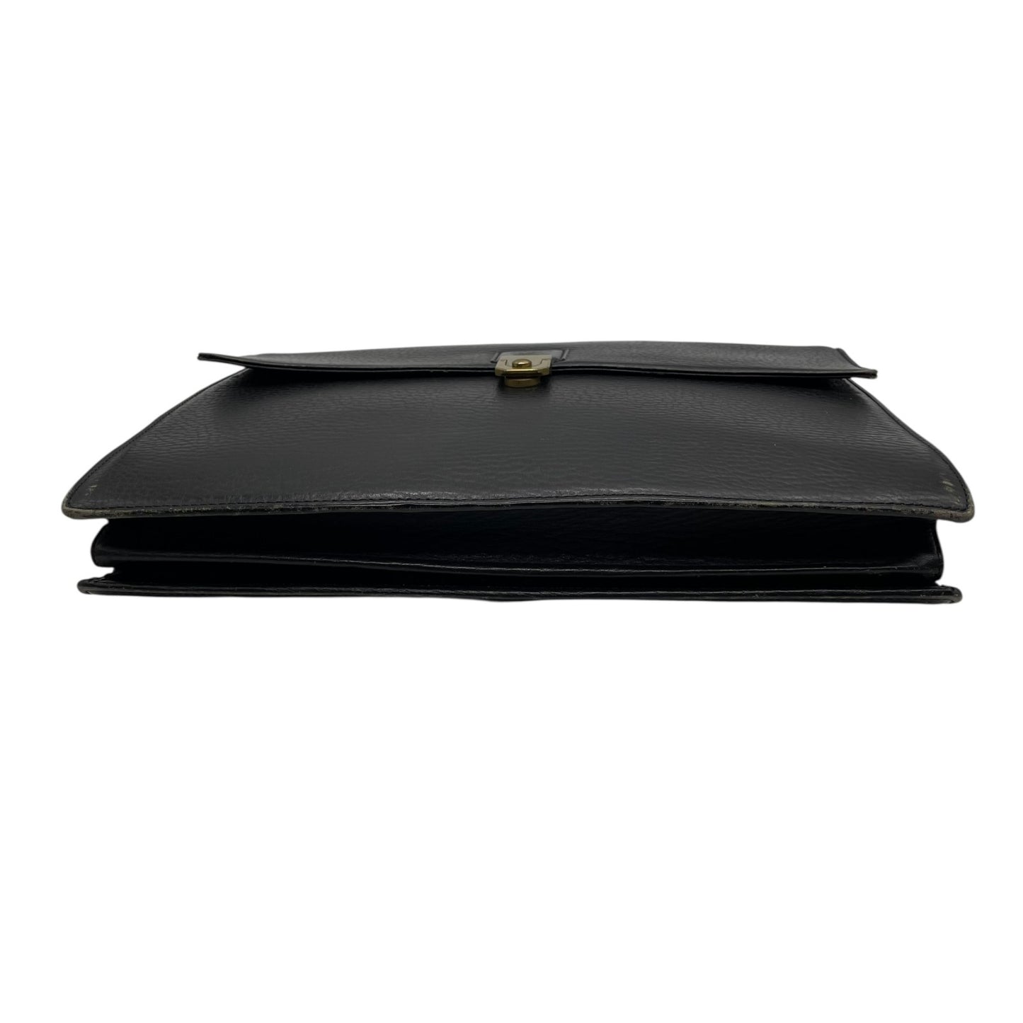 バーバリー BURBERRY ビジネスバッグ ブリーフケース ダレスバッグ ブラック 黒 レザー シボ革 ゴールド金具 ホースロゴ ヴィンテージ メンズ B