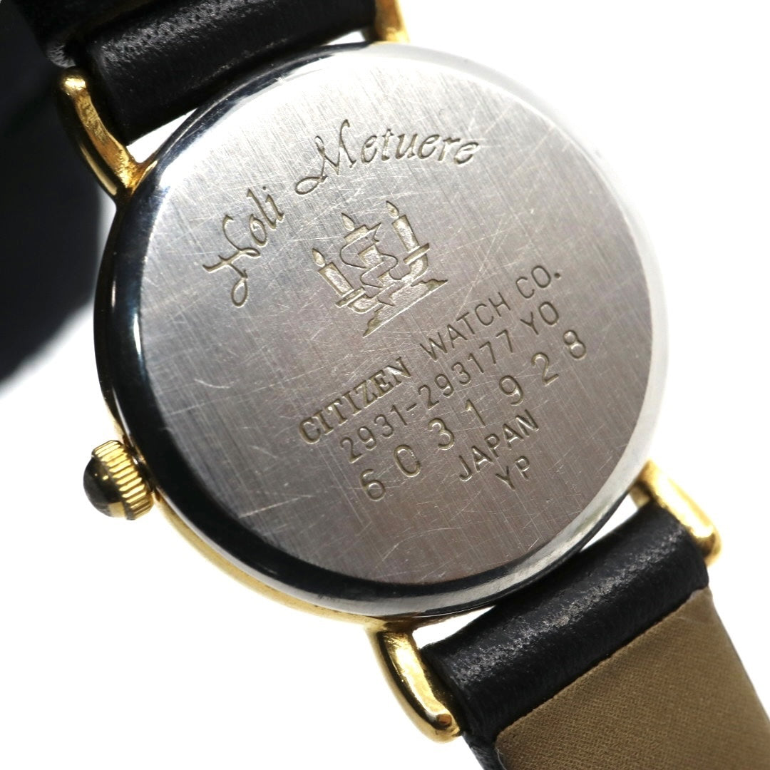 【美品/電池交換済/新品ベルト】 citizen シチズン クラブラメール 腕時計 2931-293177 レディース クオーツ ゴールド アナログ クラシックデザイン ヴィンテージ ドレスウォッチ アイボリー文字盤 エレガント 上品 クリーニング済み G3