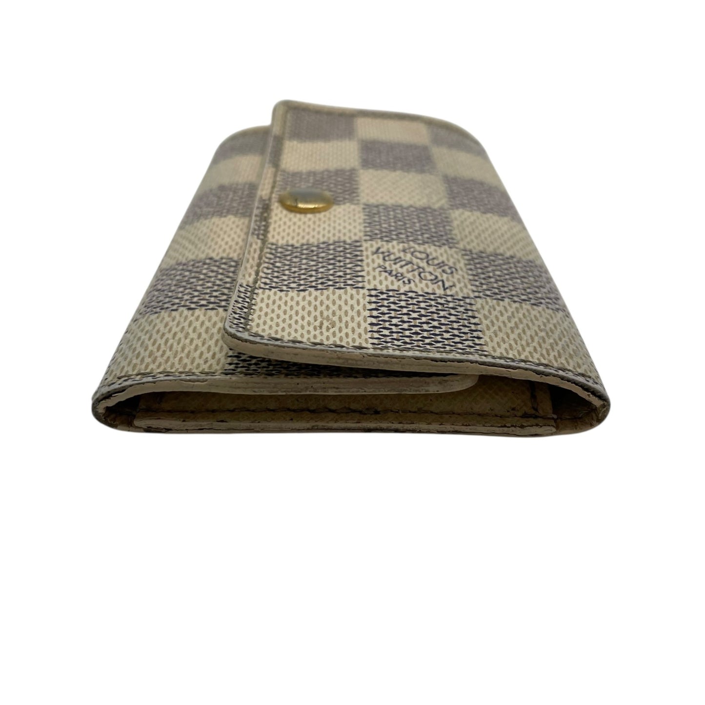 ルイ・ヴィトン Louis Vuitton ミュルティクレ6 N61745 ダミエ アズール 6連キーケース ホワイト グレー PVC×レザー ゴールド金具 レディース メンズ M5