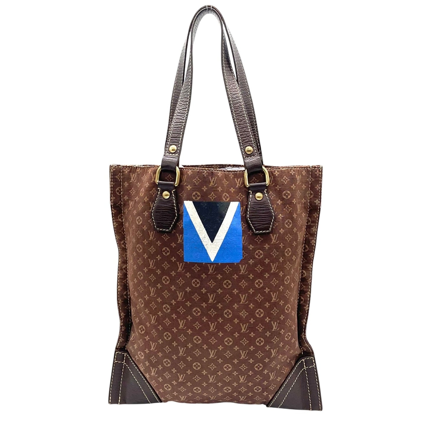 LOUIS VUITTON ルイ・ヴィトン トートバッグ キャンバス/レザー ブラウン【中古】 レディース