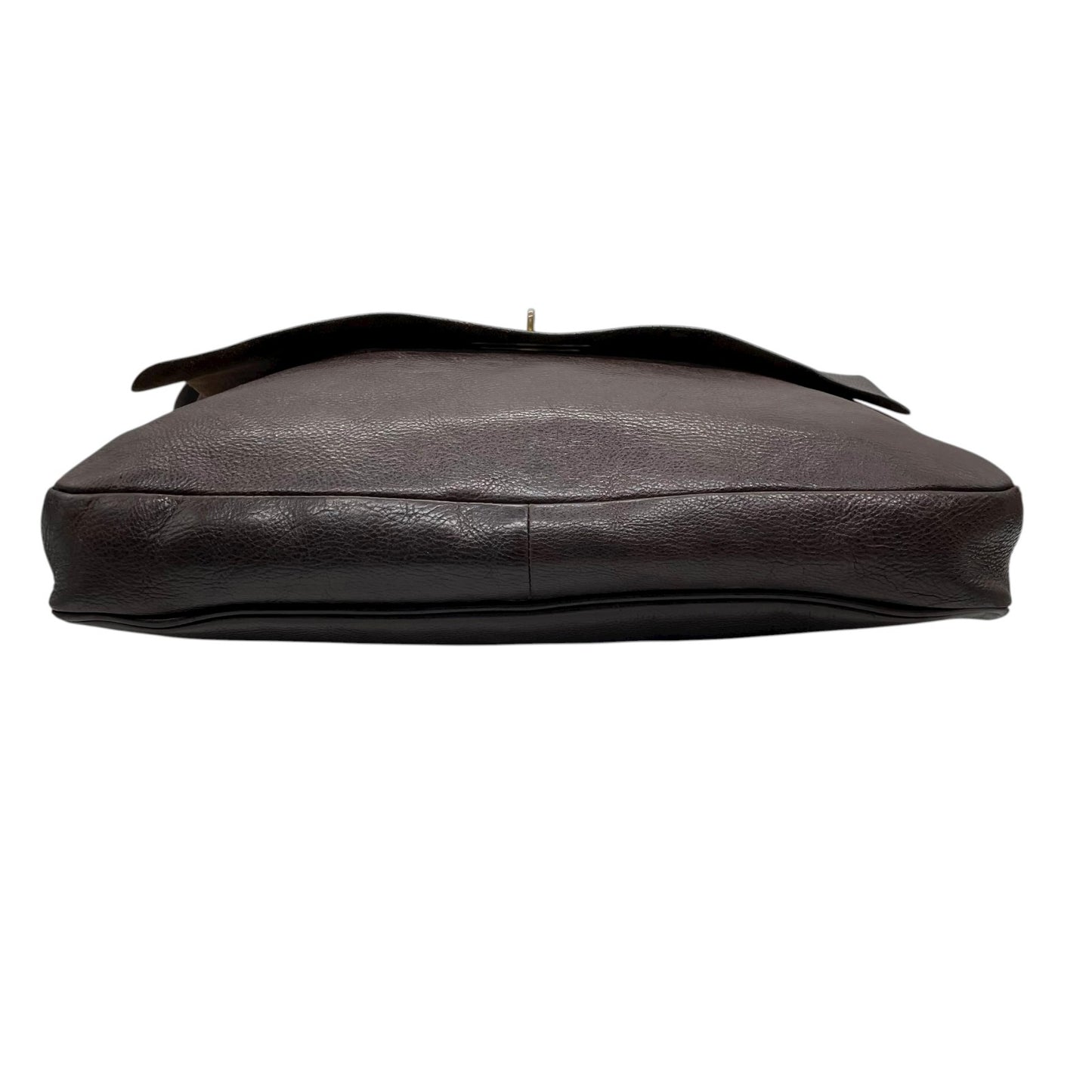 MULBERRY マルベリー ショルダーバッグ ダークブラウン レザー ターンロック ゴールド金具 k13