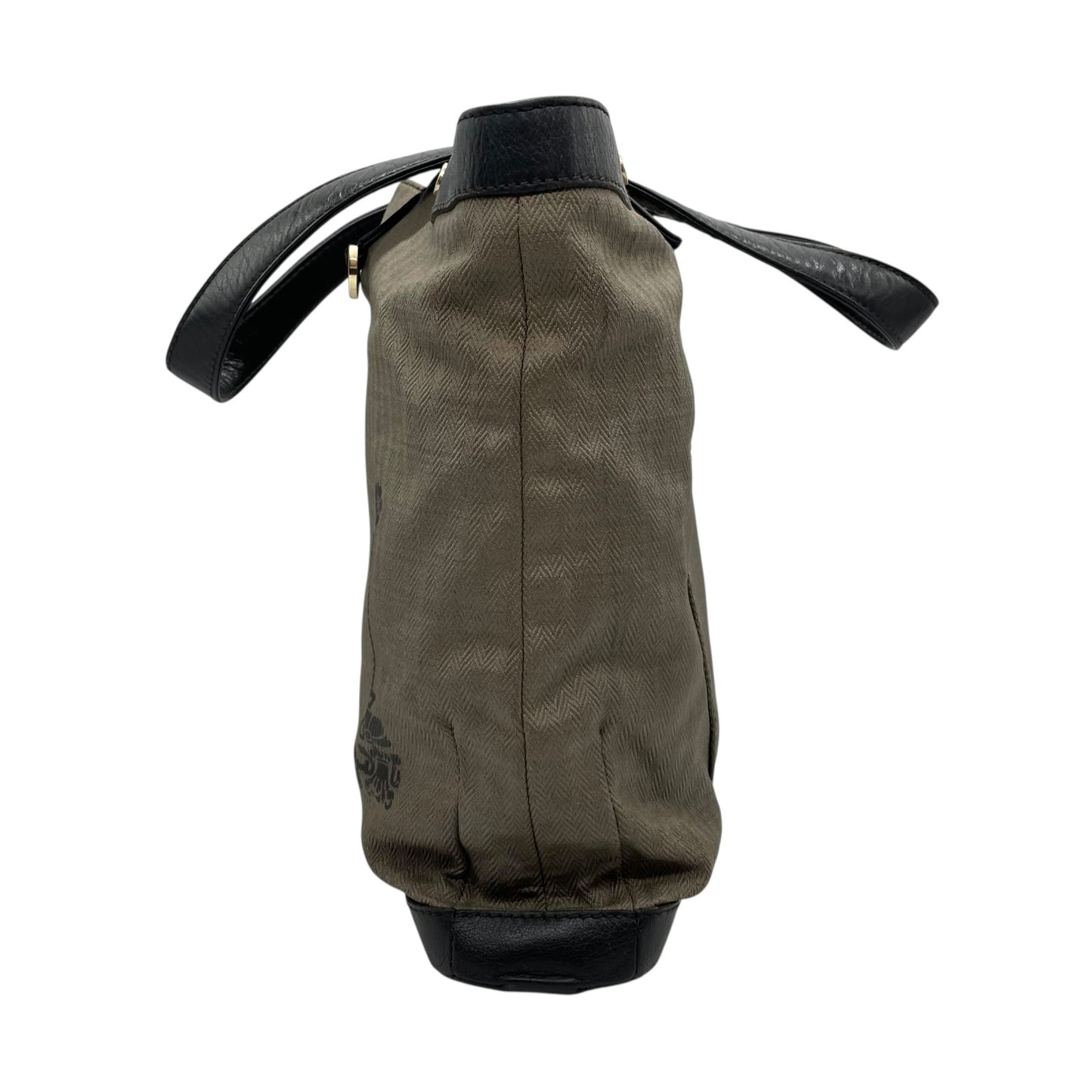 BVLGARI ブルガリ コレツィオーネ トートバッグ ワンショルダー ロゴ PVC レザー グレー 黒 ブラック ゴールド金具 肩掛け可 メンズ レディース U15