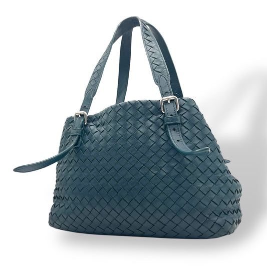BOTTEGA VENETA ボッテガヴェネタ イントレチャート トートバッグ レザー ダークグリーン 肩掛け可 ハンドバッグ レディース 正規品 D