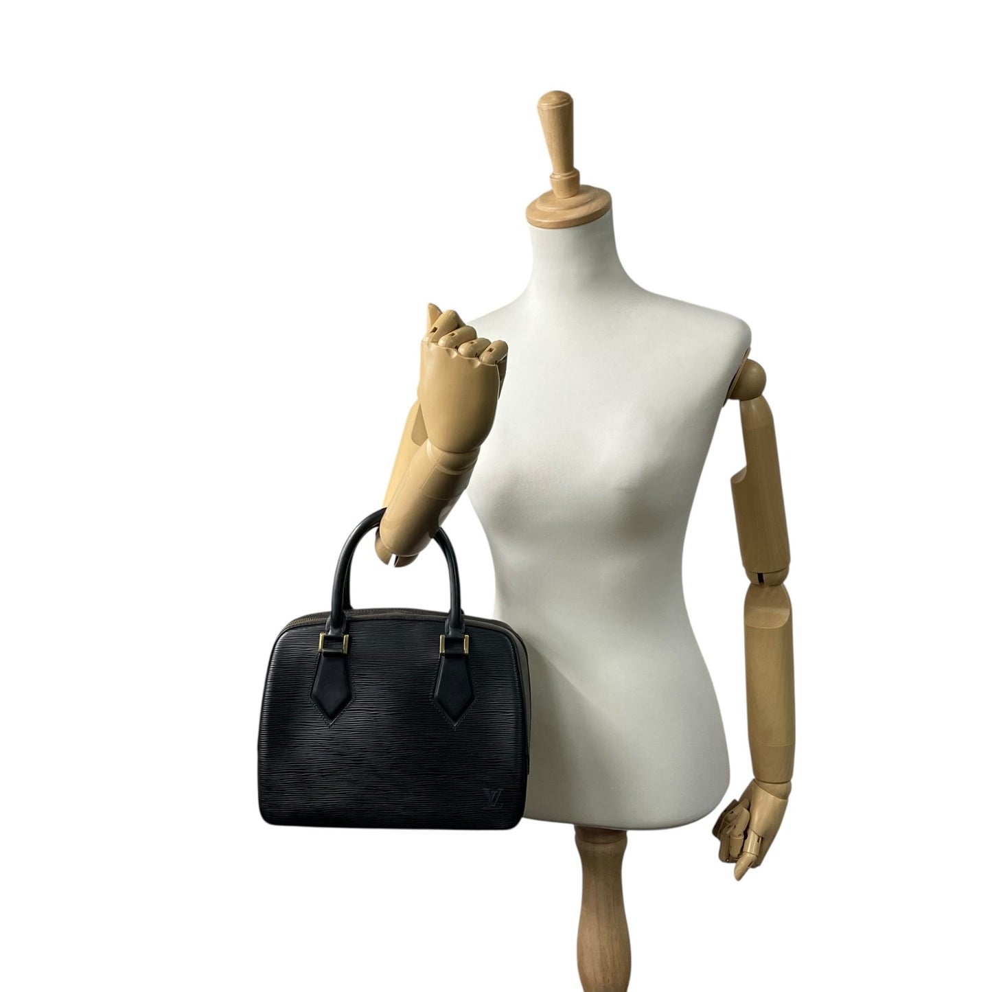 極美品 LOUIS VUITTON ルイ・ヴィトン サブロン ハンドバッグ エピ ノワール ブラック M52042 ゴールド金具 レディース D