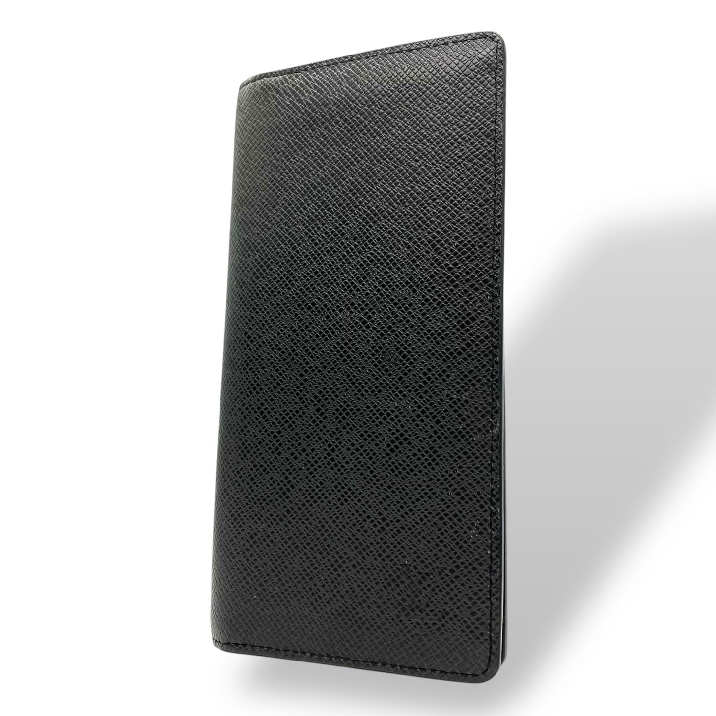 美品 LOUIS VUITTON ルイヴィトン タイガ ポルトフォイユ・ロン 二つ折り 長財布 M33402 レザー 黒 ブラック メンズ W5