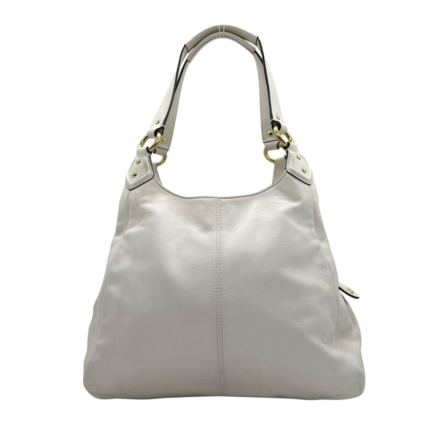 コーチ COACH ショルダーバッグ ワンショルダー レザー 白 ホワイト バックルデザイン 金金具 ゴールド金具 レディース T3