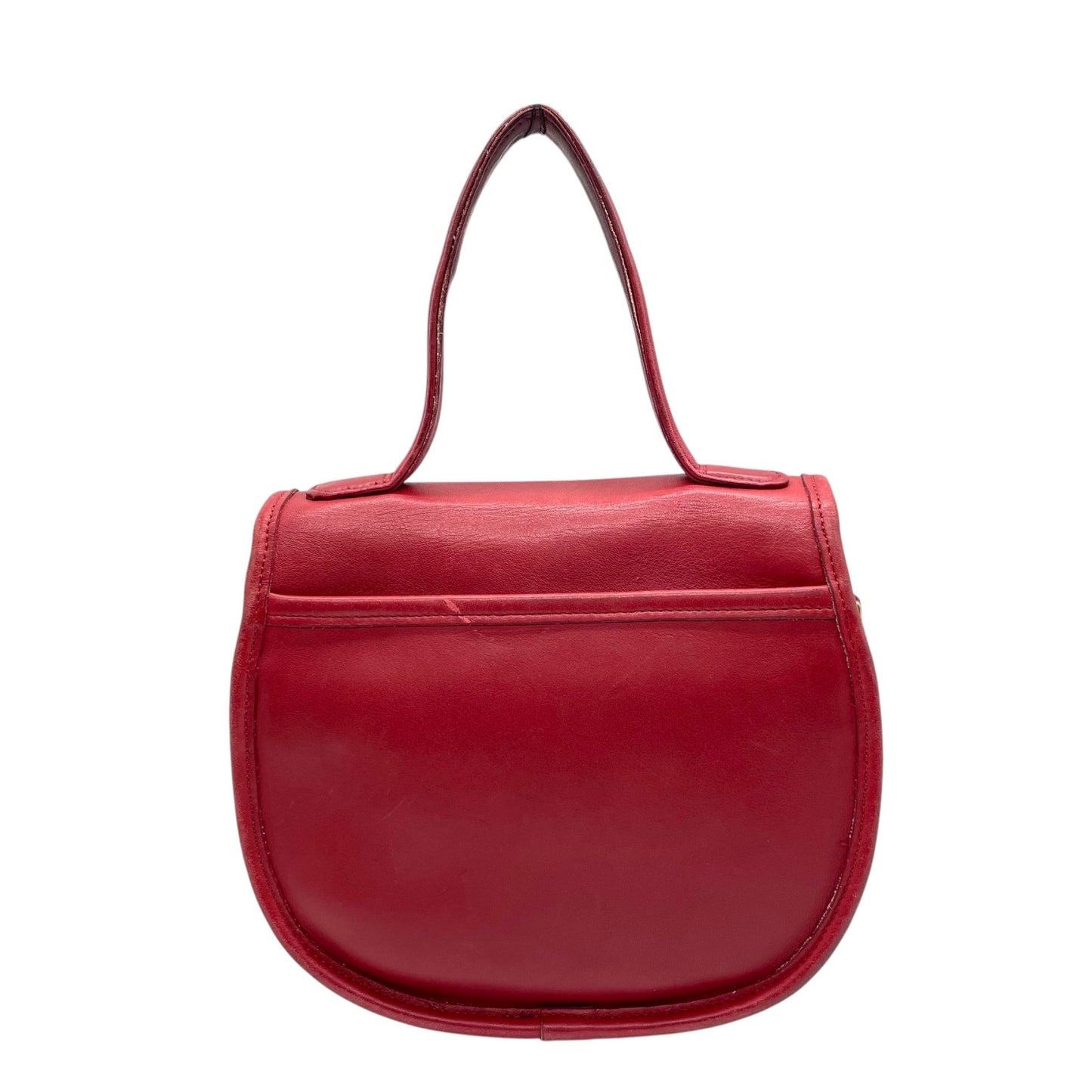 希少 COACH コーチ ショルダーバッグ ターンロック レザー 2WAY ハンドバッグ レッド 赤 S90 オールドコーチ グラブタンレザー vintage