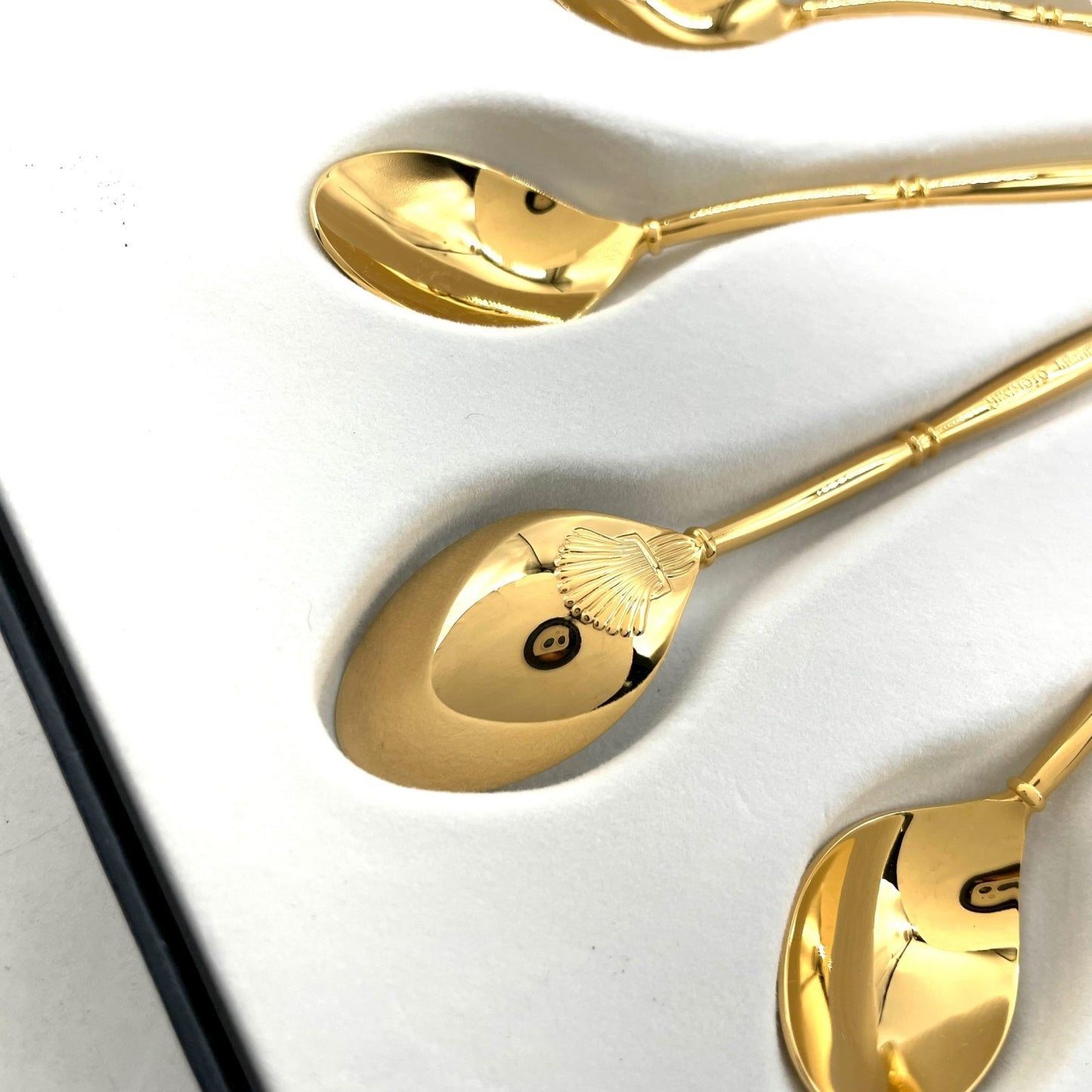 ミキモト MIKIMOTO ゴールドカラー 金 スプーン 5本セット パール モチーフ カトラリー ギフト 未使用 M4