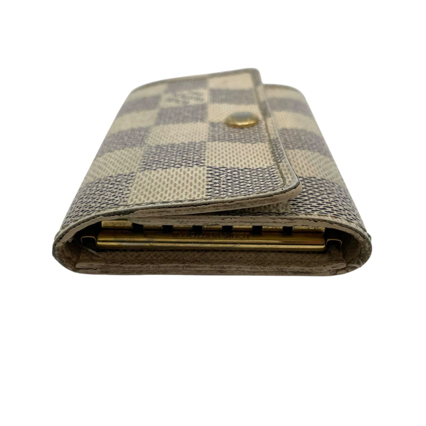 ルイ・ヴィトン Louis Vuitton ミュルティクレ6 N61745 ダミエ アズール 6連キーケース ホワイト グレー PVC×レザー ゴールド金具 レディース メンズ M5