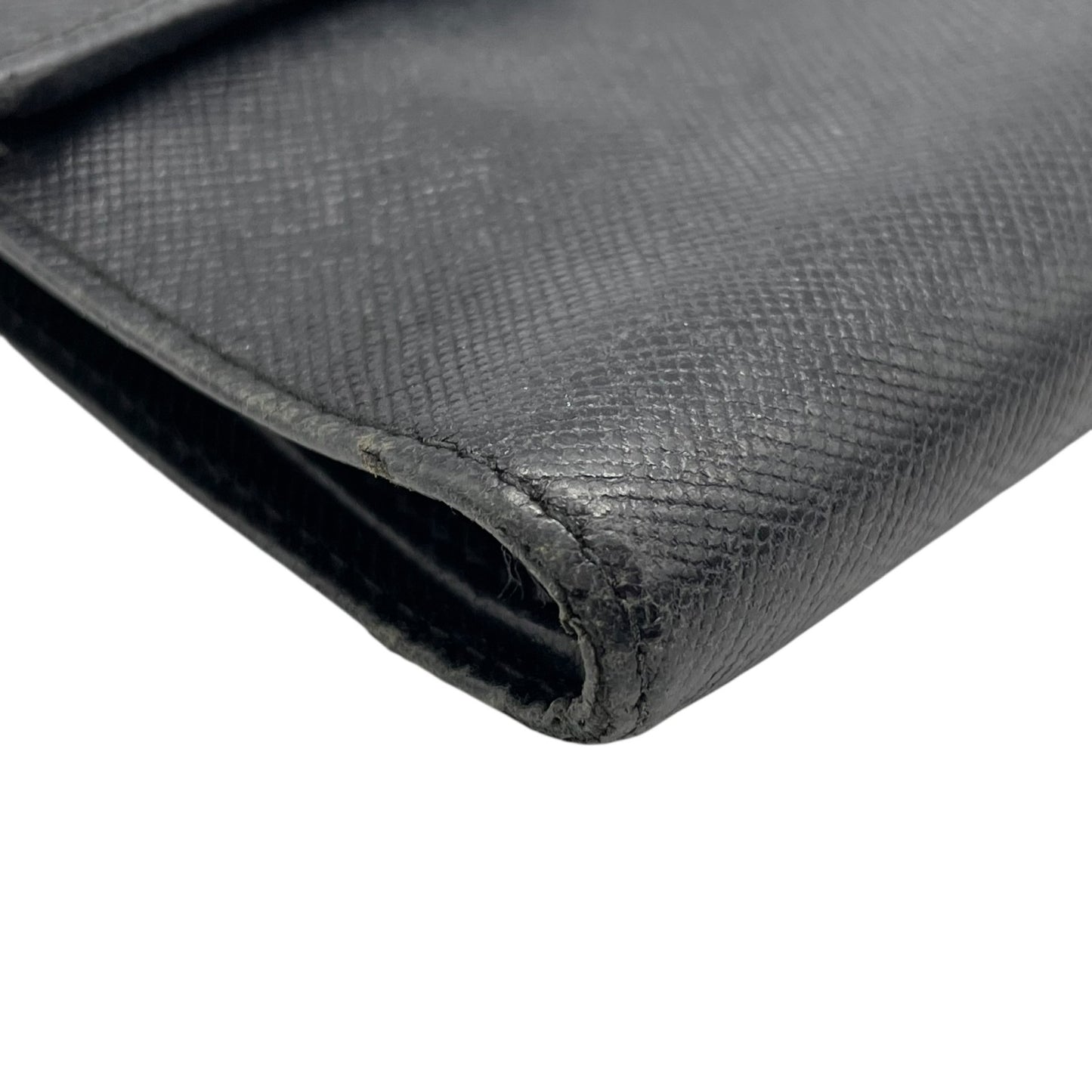 PRADA プラダ 三つ折り財布 コンパクトウォレット フラップ サフィアーノレザー ブラック 三角ロゴ トライアングルロゴ シルバー金具 メンズ レディース W3