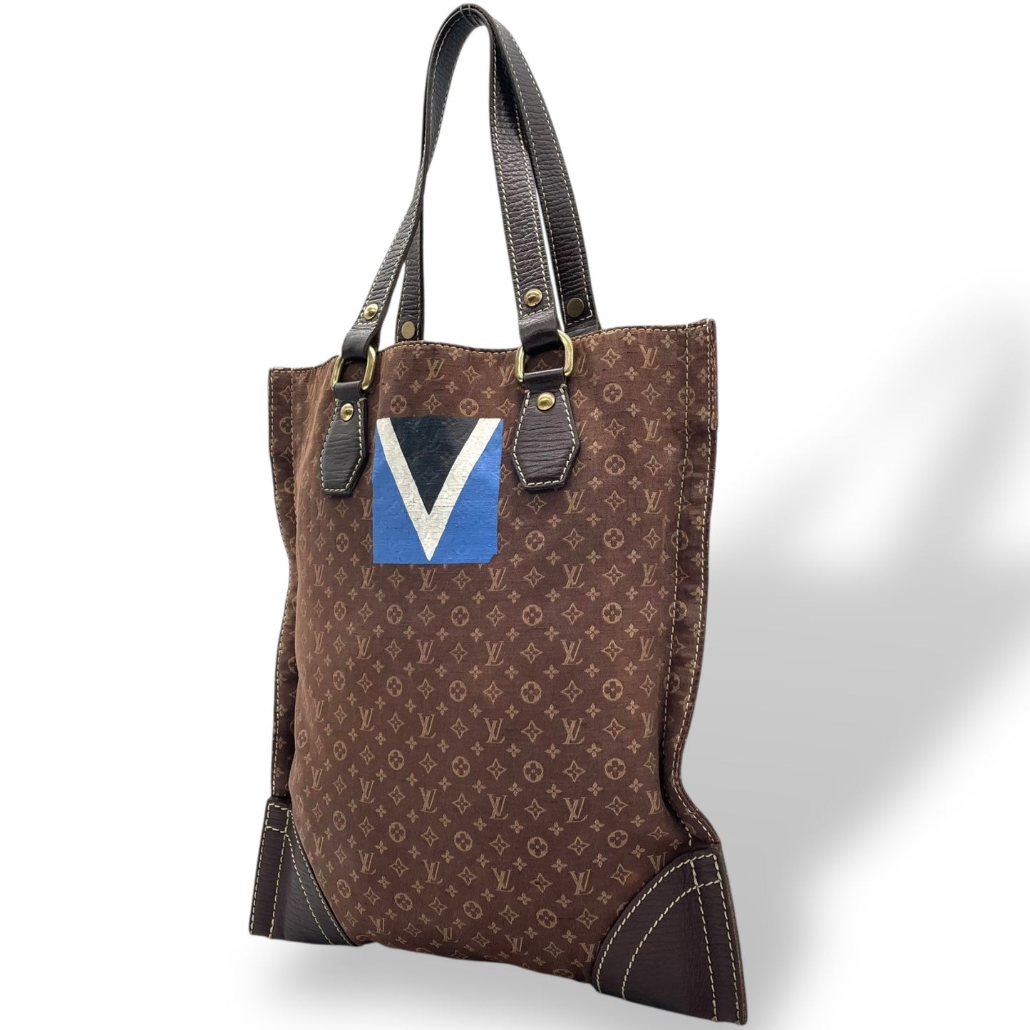 LOUIS VUITTON ルイ・ヴィトン トートバッグ キャンバス/レザー ブラウン【中古】 レディース