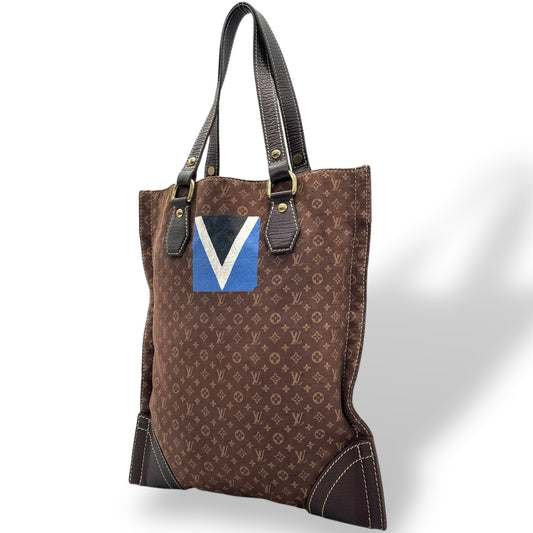 LOUIS VUITTON ルイ・ヴィトン トートバッグ キャンバス/レザー ブラウン【中古】 レディース