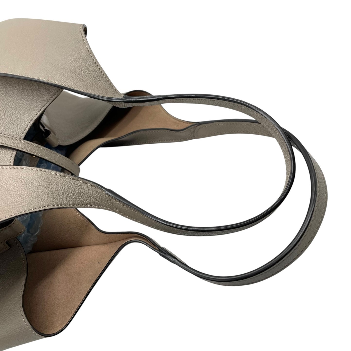 極美品 TOD'S トッズ T タイムレス レザー トートバッグ グレージュ ゴールド金具 ポーチ付き 大容量 肩掛け可 レディース 正規品 D