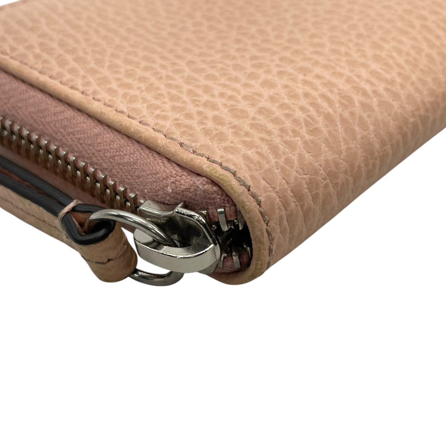 極美品 グッチ GUCCI カードケース 644412 レザー ピンクベージュ ダブルG マーモント コインケース ミニ財布 コンパクト ウォレット 小銭入れ M2