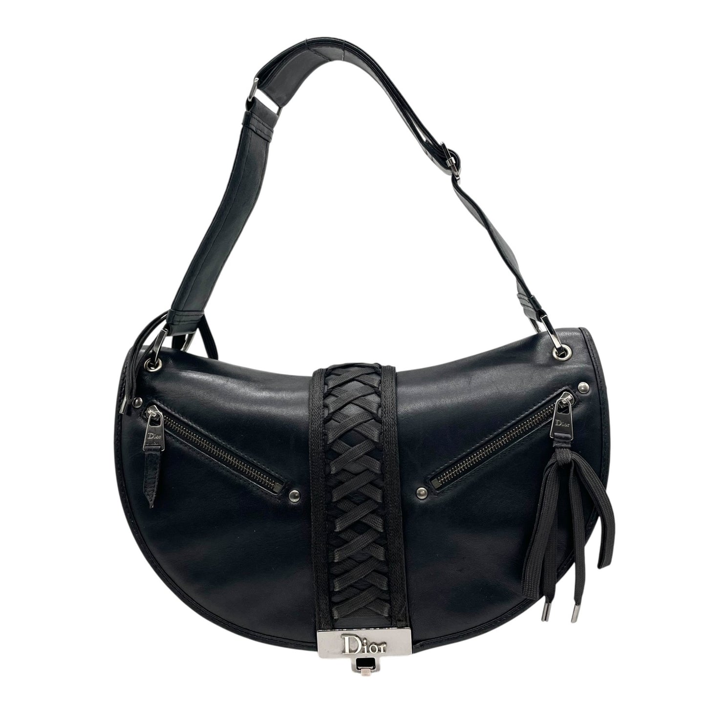 希少 極美品 Christian Dior クリスチャンディオール アドミットイット ワンショルダーバッグ ショルダーバッグ 黒 レザー シルバー金具 Y2K 00s トレンド ヴィンテージ vintage K4