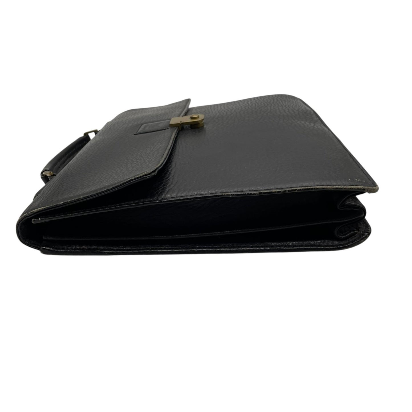 バーバリー BURBERRY ビジネスバッグ ブリーフケース ダレスバッグ ブラック 黒 レザー シボ革 ゴールド金具 ホースロゴ ヴィンテージ メンズ B