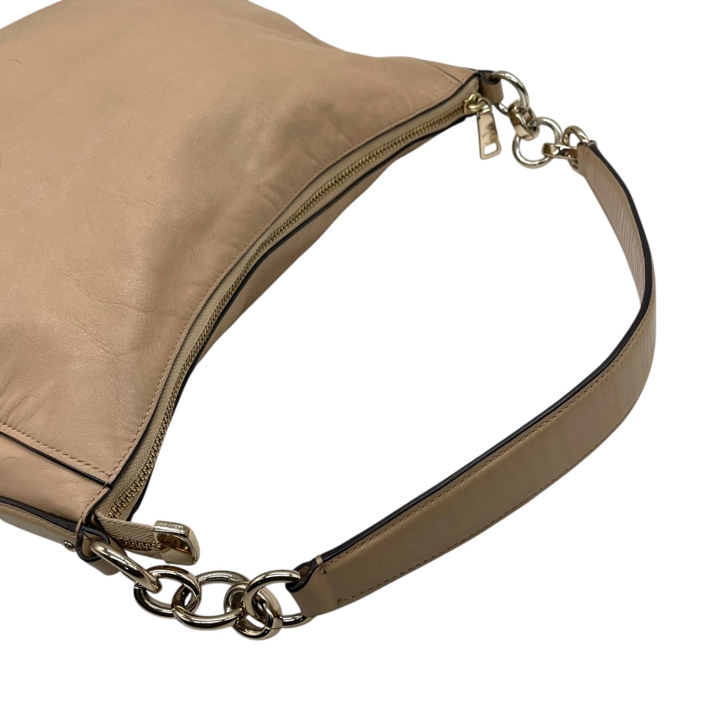 COACH コーチ チェルシー ワンショルダーバッグ ハンドバッグ ピンクベージュ レザー ゴールド金具 ホーボー 肩掛け可 ロゴ レディース T4