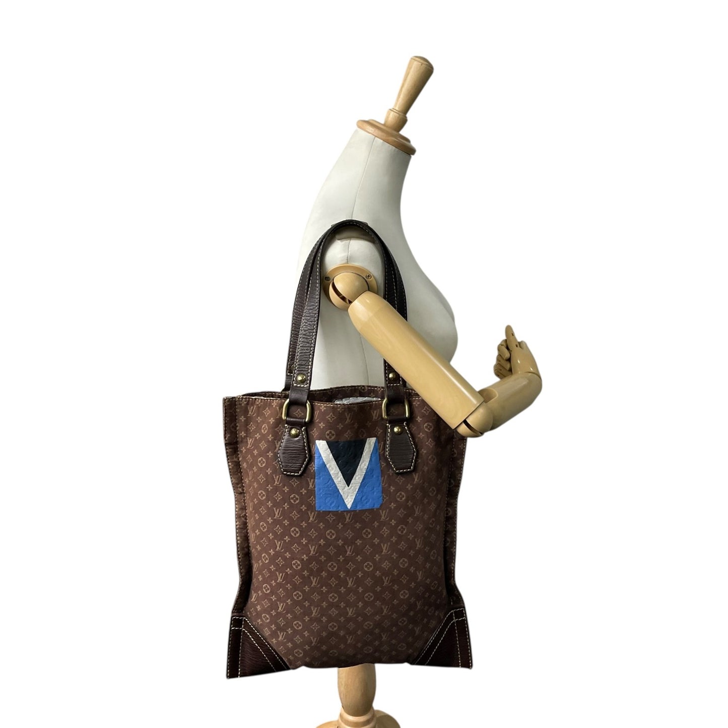 LOUIS VUITTON ルイ・ヴィトン トートバッグ キャンバス/レザー ブラウン【中古】 レディース