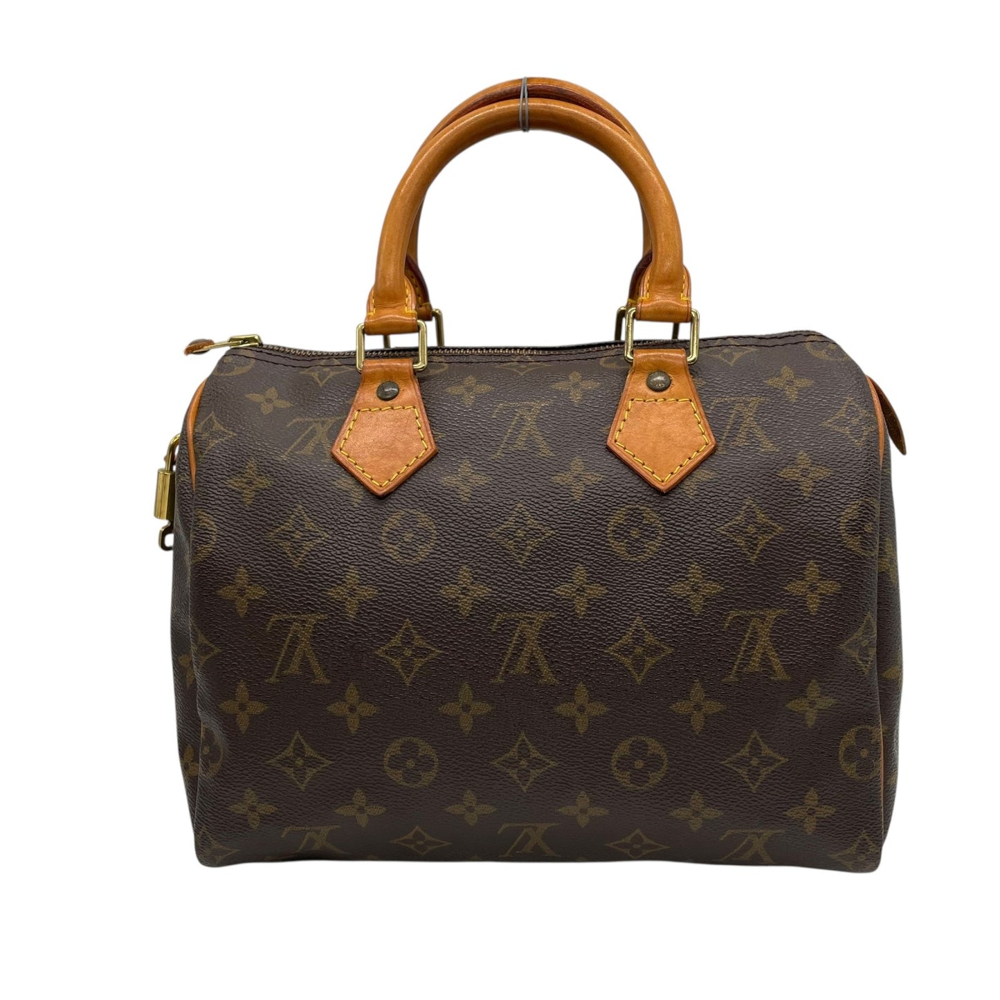 Authentic Louis Vuitton Speedy 25 Monogram Mini Boston Bag Brown Leather M41109