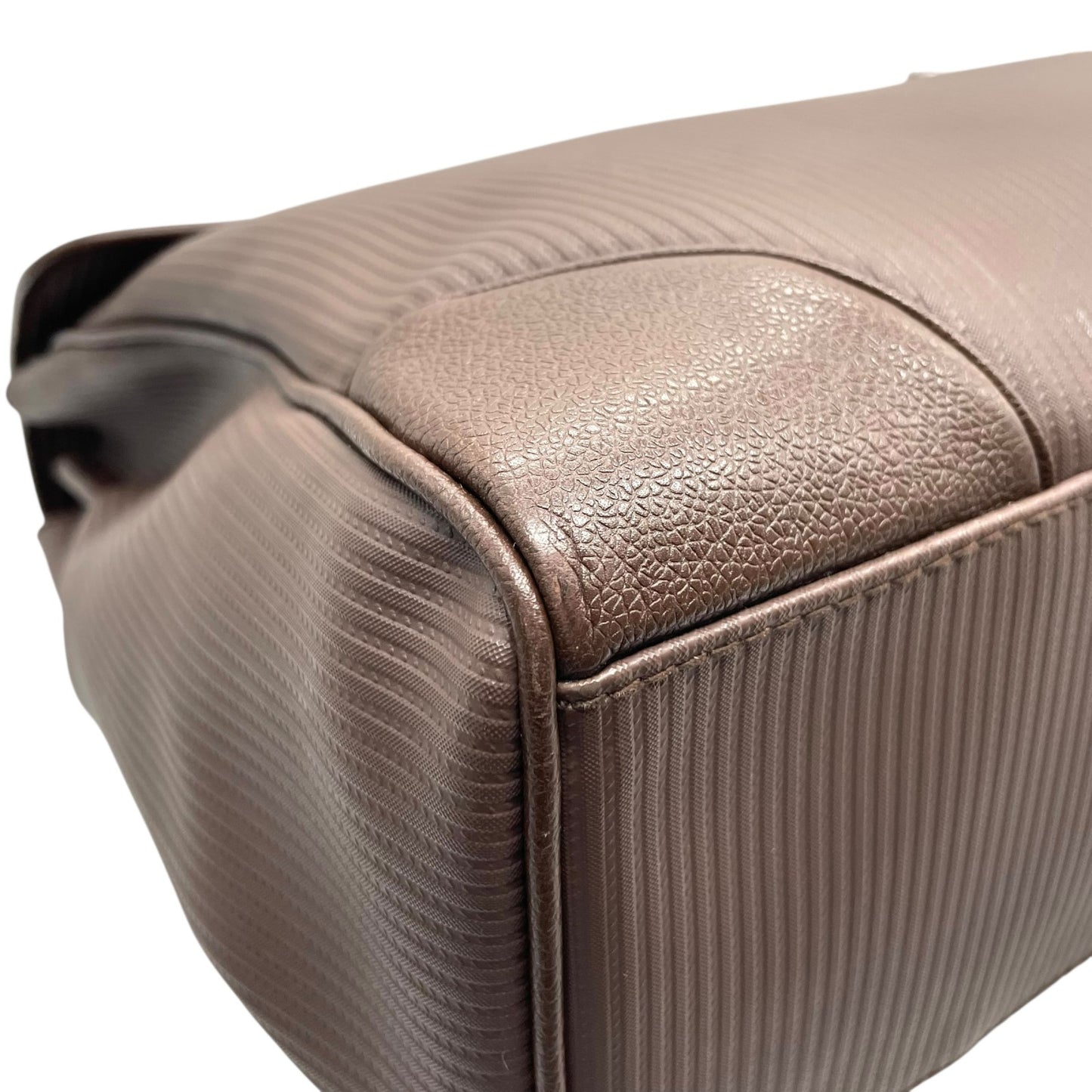 美品 ブルガリ BVLGARI ビジネスバッグ ハンドバッグ ブリーフケース レザー 本革 ブラウン 書類鞄 A4収納 シルバー金具 ユニセックス 大容量 C