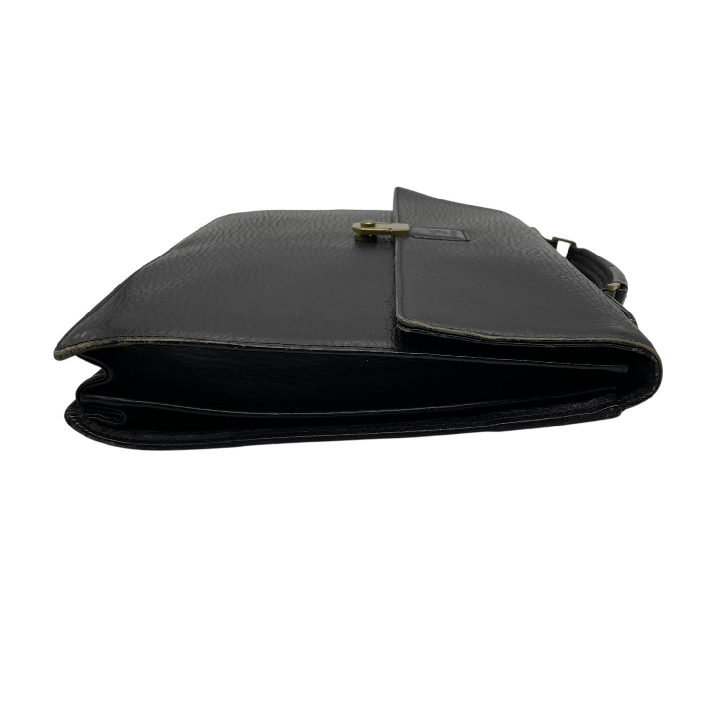 バーバリー BURBERRY ビジネスバッグ ブリーフケース ダレスバッグ ブラック 黒 レザー シボ革 ゴールド金具 ホースロゴ ヴィンテージ メンズ B