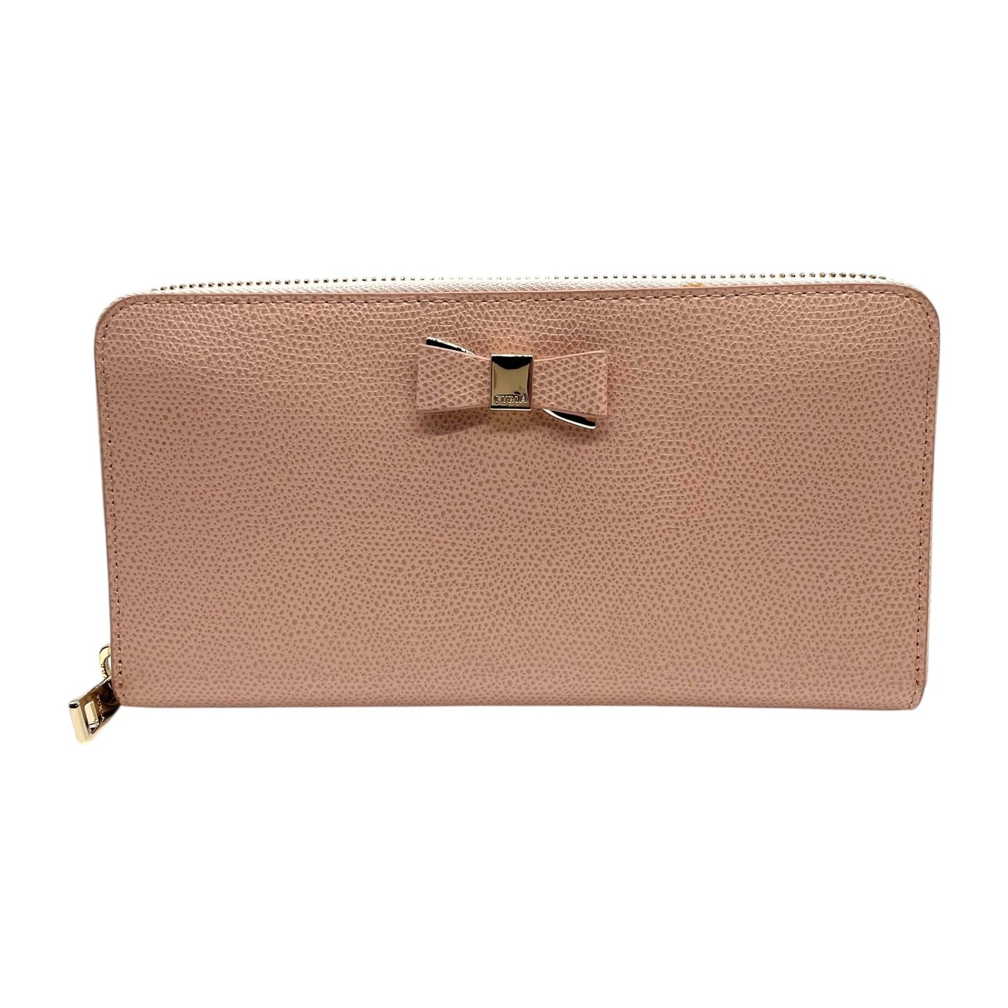 未使用級 美品 フルラ FURLA 長財布 バビロン リボンモチーフ ピンク レザー ラウンドファスナー ラウンドジップ 5