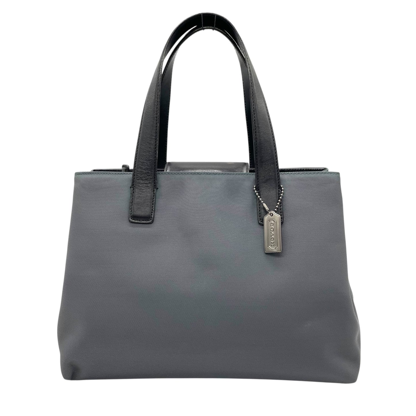 コーチ COACH トートバッグ ショルダーバッグ 7400 ナイロン レザー 灰色 グレー ショルダーストラップ付き 2WAY A4対応 S24