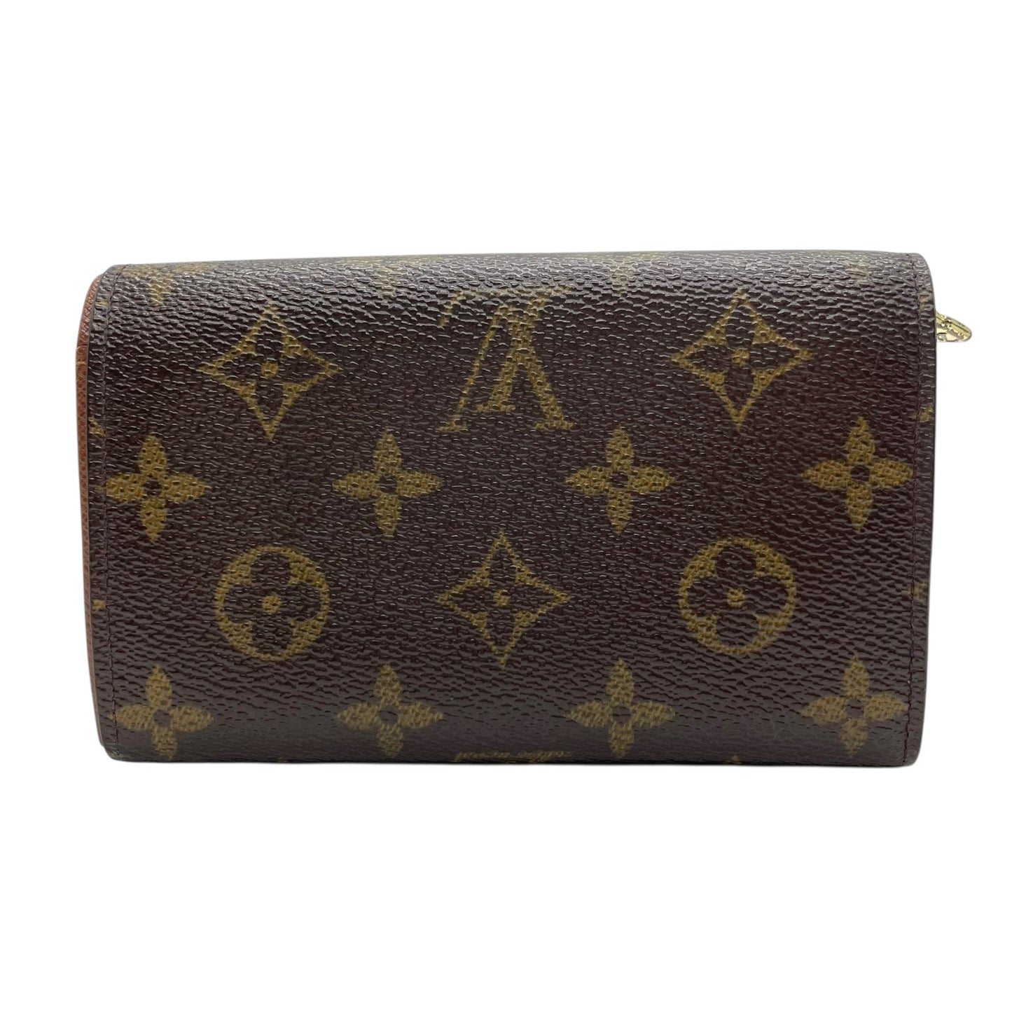 ルイ・ヴィトン LOUIS VUITTON LV モノグラム ポルトモネ ビエ トレゾール 三つ折り財布 M61730 茶色 ブラウン レザー PVC 金金具 ゴールド シリアル刻印 W1