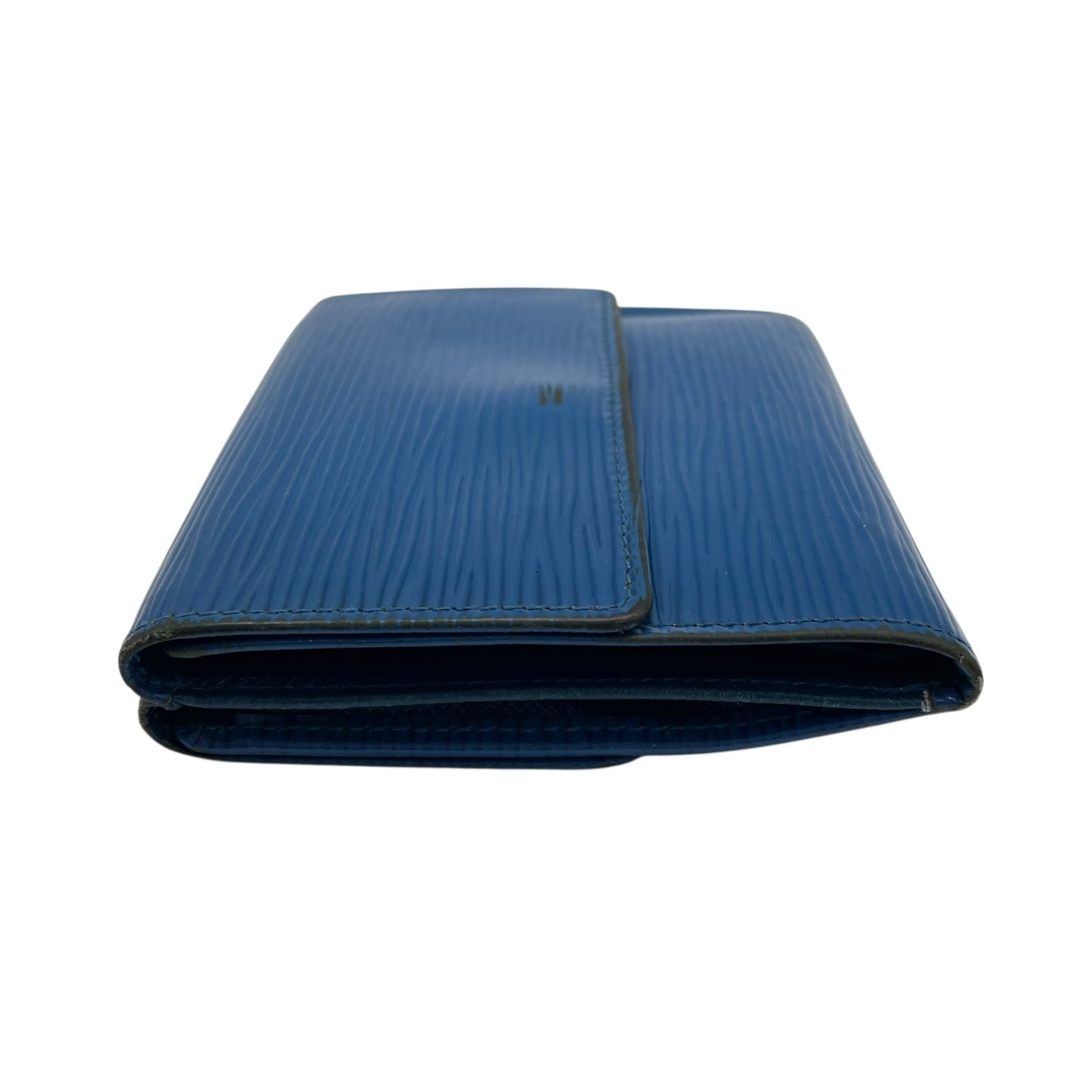 LOUIS VUITTON ルイヴィトン 三つ折り財布 エピ ポルトモネ ビエ カルト クレディ M63485 青 ブルー レザー M4