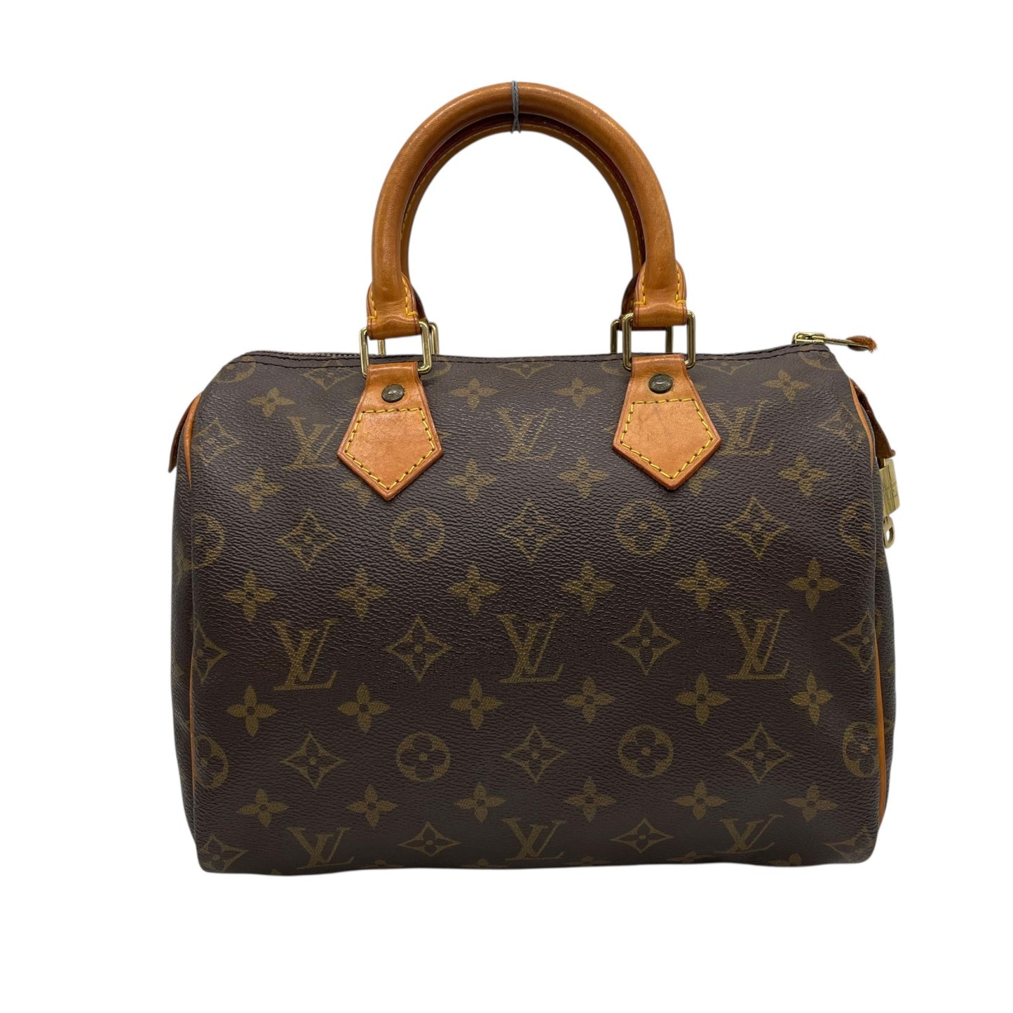 Authentic Louis Vuitton Speedy 25 Monogram Mini Boston Bag Brown Leather M41109