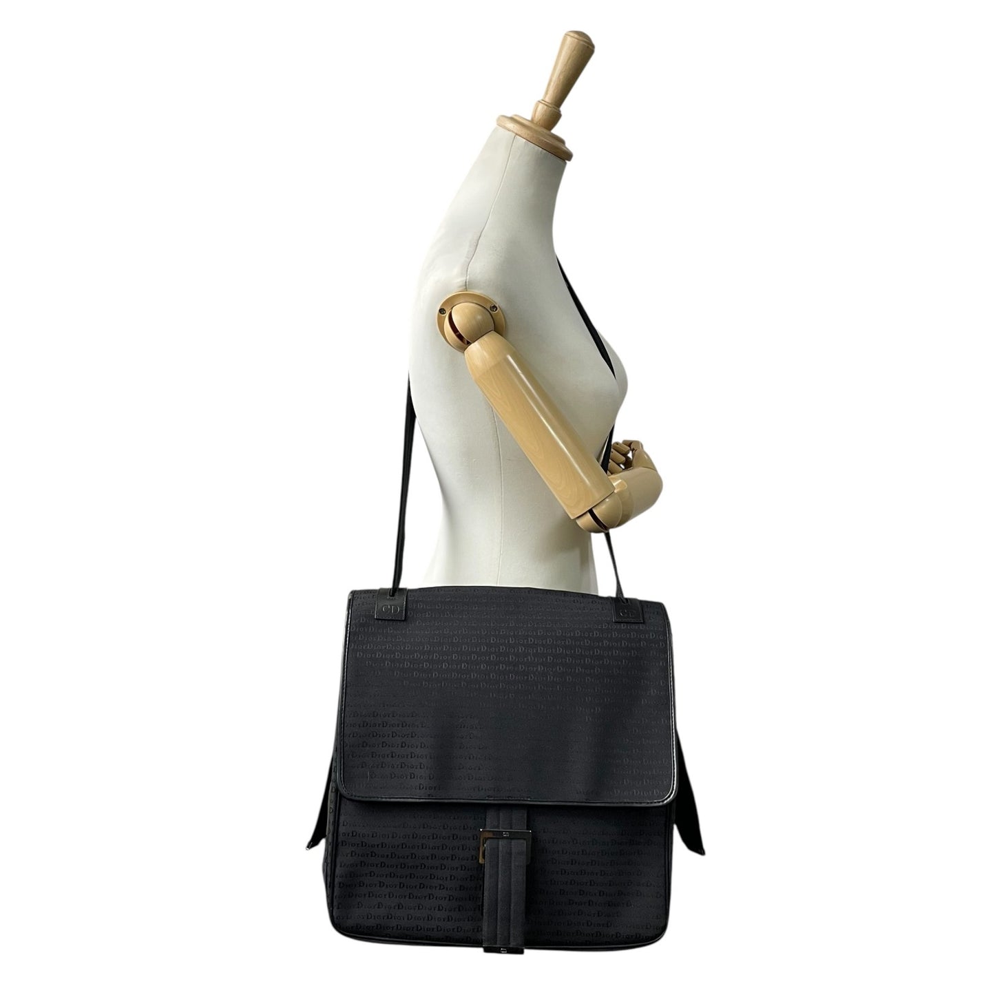 Christian Dior クリスチャン ディオール ショルダーバッグ メッセンジャーバッグ ブラック 黒 ロゴ総柄 モノグラム ビジネス メンズ レディース ユニセックス B