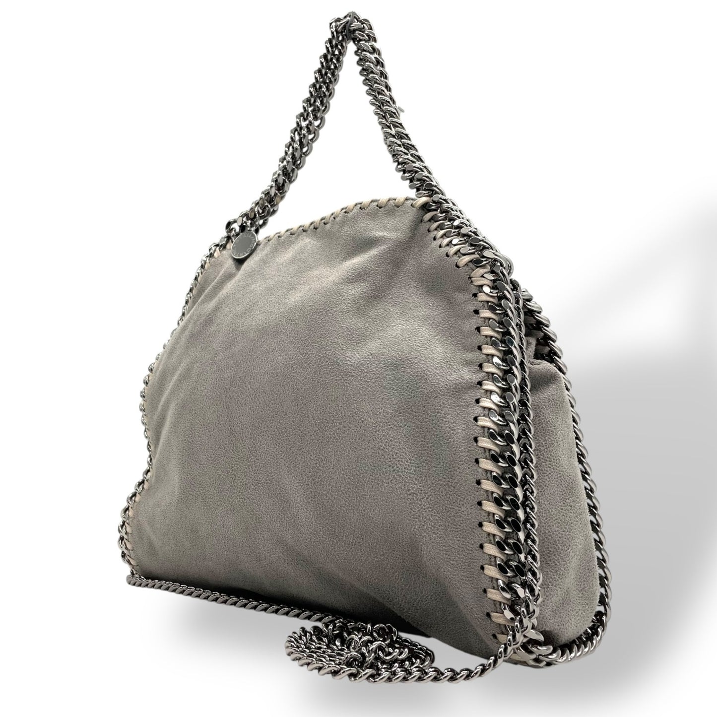 美品 ステラマッカートニー STELLA McCARTNEY ファラベラ 2way ハンドバッグ ショルダーバッグ グレー チェーンショルダー 斜め掛け可 シルバー金具 レディース K10