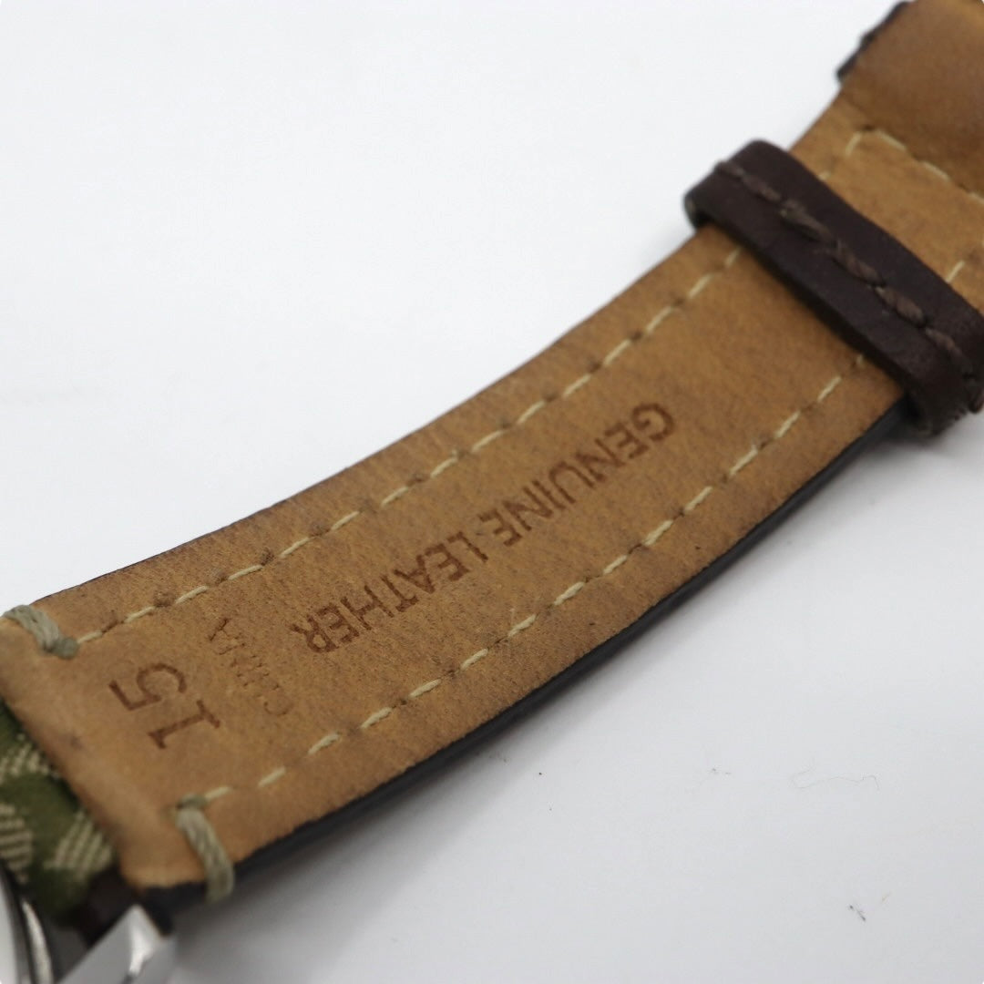 【電池交換済／クリーニング済】コーチ COACH 腕時計 8.180.158 レディースウォッチ クォーツ シルバー文字盤 シグネチャー キャンバスベルト グリーン系 デイトカレンダー アナログ クラシック カジュアル 稼働品 G3