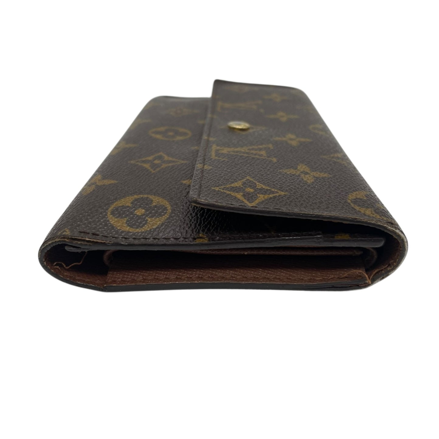 ルイ・ヴィトン LOUIS VUITTON LV モノグラム ポルトトレゾール インターナショナル M61215 長財布 茶色 ブラウン レザー 金金具 ゴールド シリアル刻印 W1