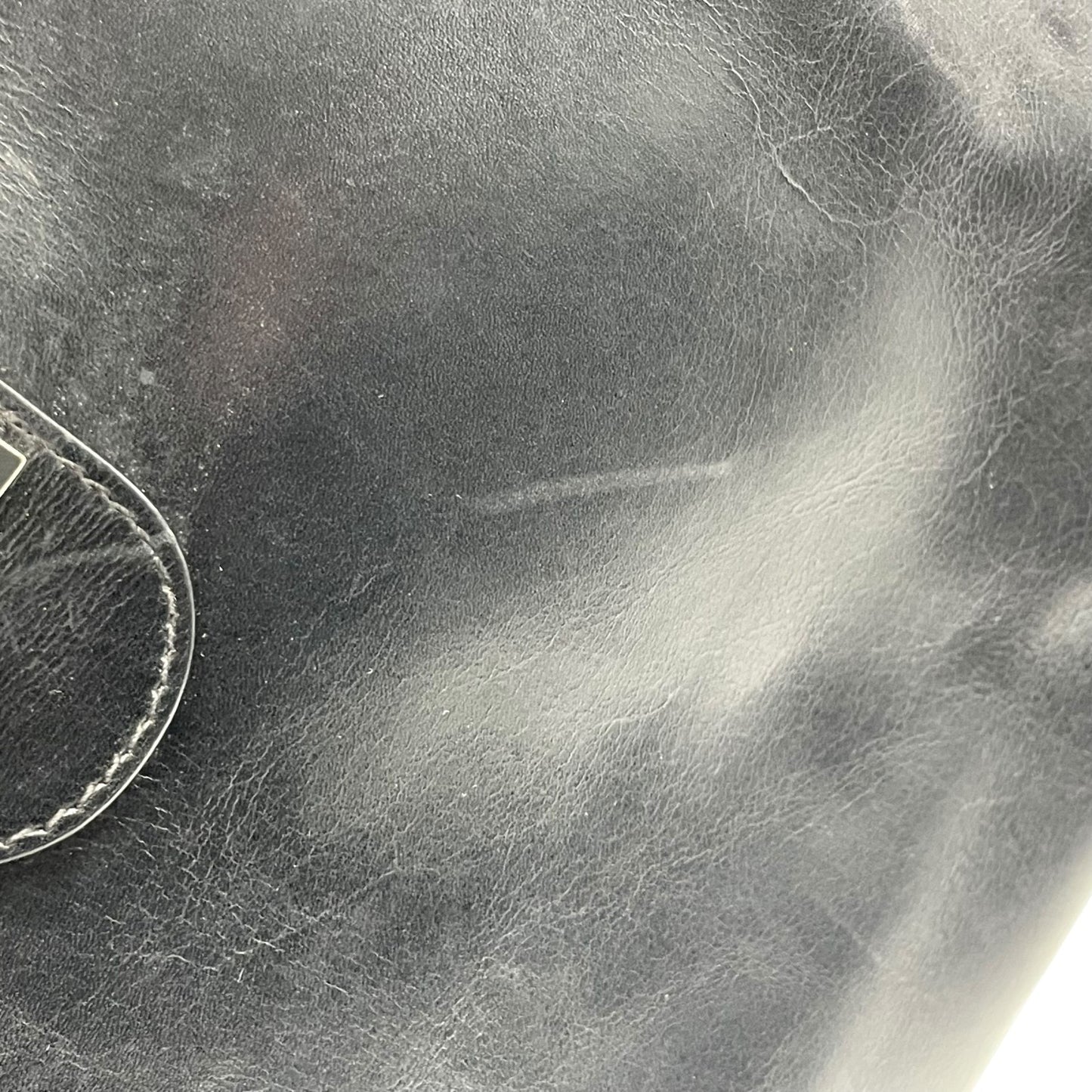 CELINE ヴィンテージ レザークラッチバッグ シルバーサークル金具 ブラック 黒 フラップ クラッチ セリーヌ レディース c6