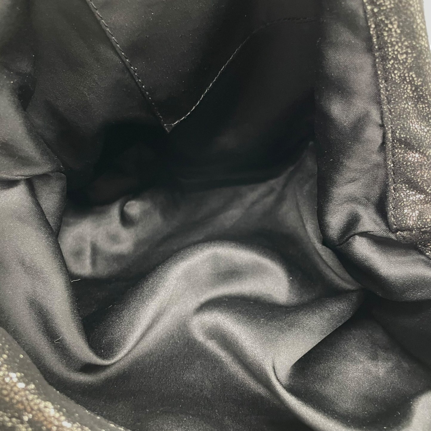 極 美品 希少色 Stella McCartney ステラマッカートニー ファラベラ トートバッグ メタリック 黒 ブラック チェーンショルダー アイコニック レディース C1