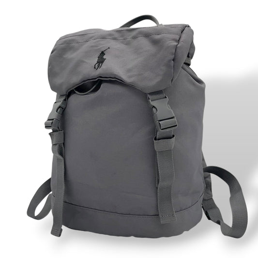 ポロ ラルフローレン リュックサック グレー 灰色 キャンバス 刺繍ロゴ ホースロゴ メンズ レディース バッグパック POLO RALPH LAUREN U14