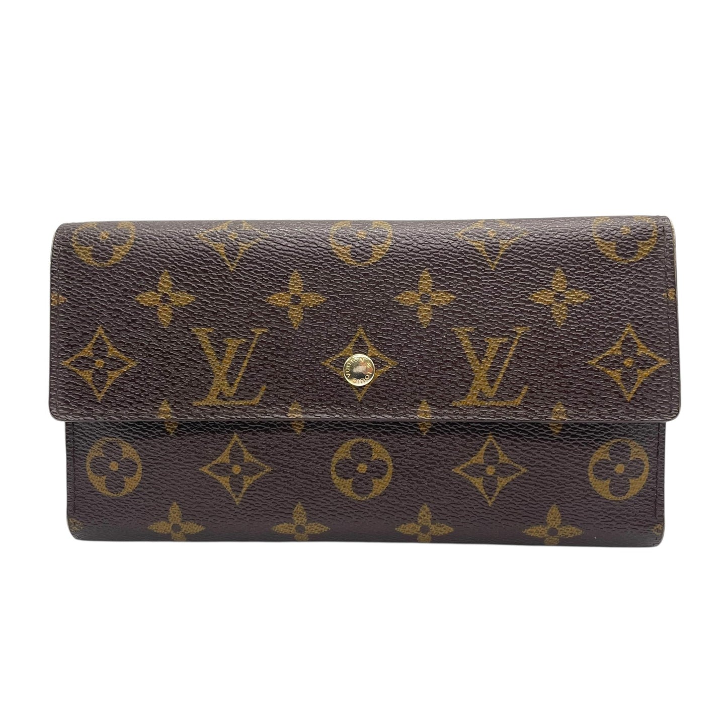 ルイ・ヴィトン LOUIS VUITTON LV モノグラム ポルトトレゾール インターナショナル M61215 長財布 茶色 ブラウン レザー 金金具 ゴールド シリアル刻印 W1