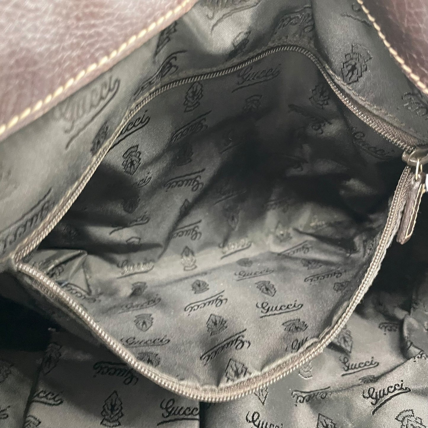 GUCCI グッチ GGキャンバス ハート タッセル トートバッグ ブラウン レザー トリム ショルダー ハンドバッグ 211955 レディース