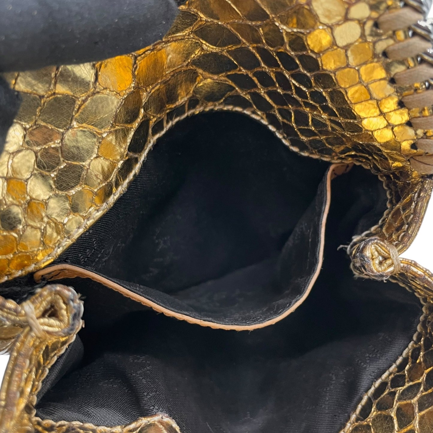 ステラ マッカートニー ファラベラ ミニ トート ゴールド 型押し チェーン 2WAY ヴィーガンレザー C7