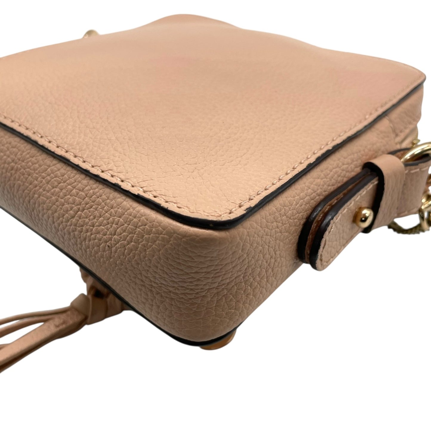 極 美品 シーバイクロエ See By Chloé Hana ハナ ショルダーバッグ ポシェット チェーン スエード レザー 本革 ピンク ゴールド金具 斜め掛け可 クロスボディ ミニバッグ レディース 鞄 カバン エレガント k11